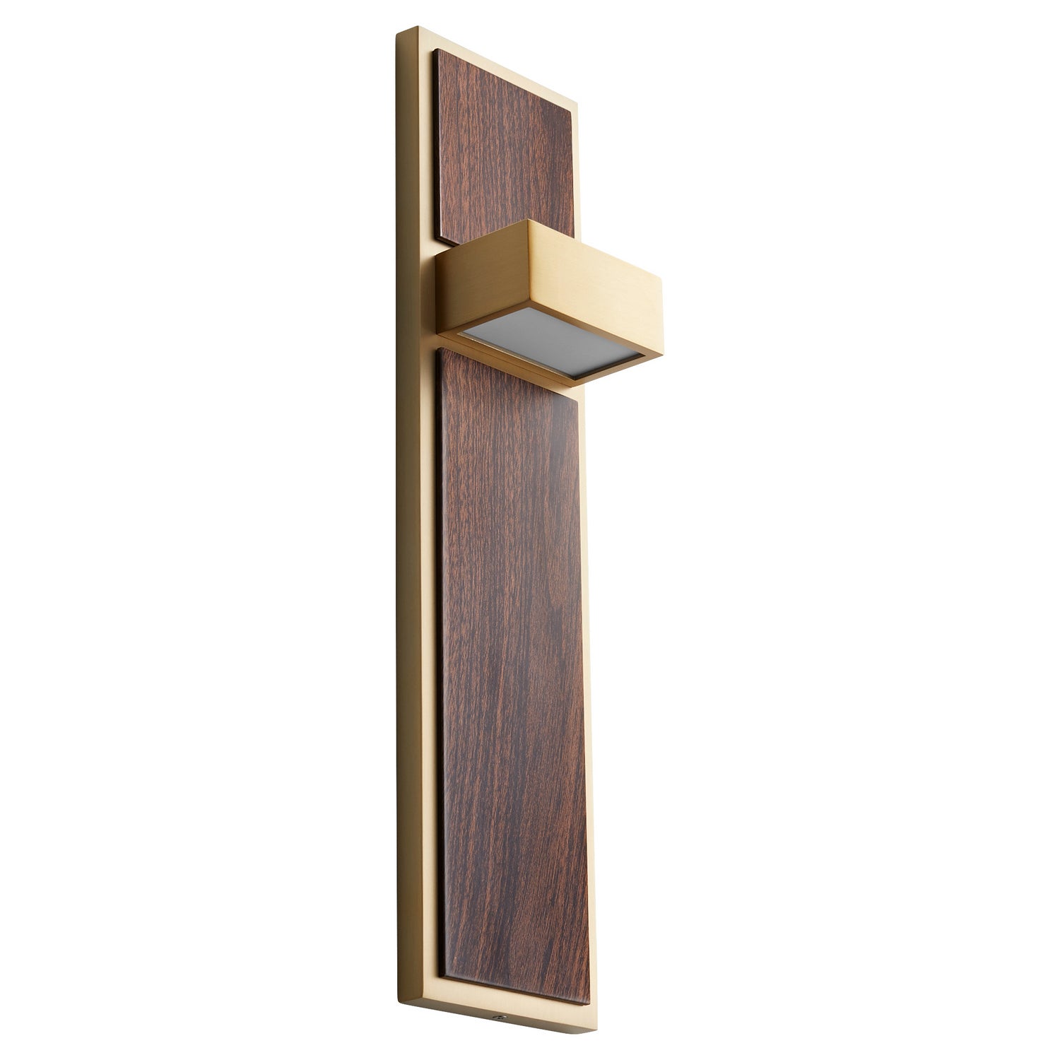 Oxygen - 3-401-40 - LED Wall Sconce - Guapo - Aged Brass W/ Walnut