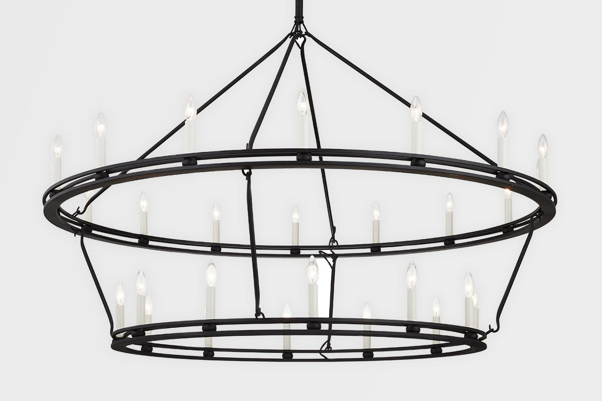 Troy Lighting - F6235-TBK - 28 Light Chandelier - Sutton - Textured Black