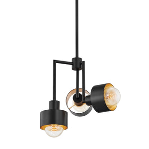 Troy Lighting - F8716-SBK/GL - Three Light Pendant - North