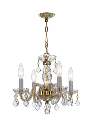 Crystorama - 1064-PB-CL-I - Four Light Mini Chandelier - Traditional Crystal - Polished Brass