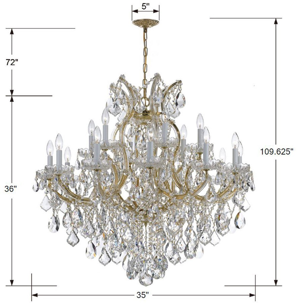 Crystorama - 4418-GD-CL-I - 19 Light Chandelier - Maria Theresa - Gold