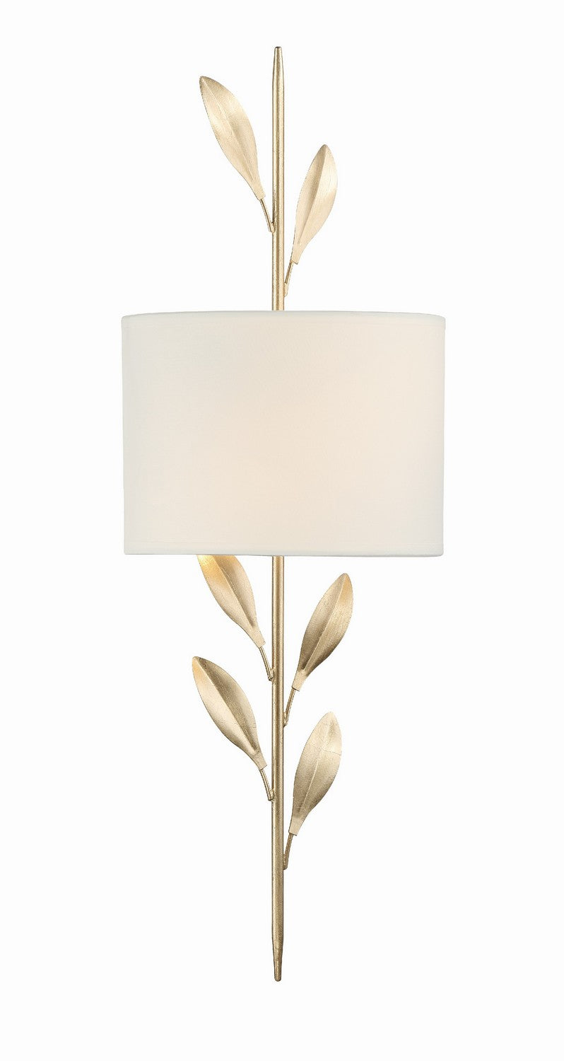 Crystorama - 501-GA - Two Light Wall Sconce - Broche - Antique Gold