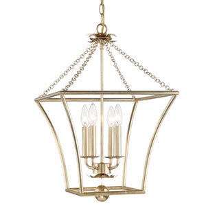 Crystorama - 516-GA - Four Light Mini Chandelier - Broche - Antique Gold