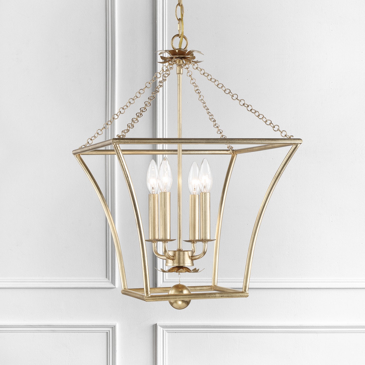 Crystorama - 516-GA - Four Light Mini Chandelier - Broche - Antique Gold