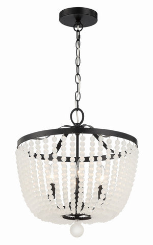 Crystorama - 604-MK-FR - Four Light Chandelier - Rylee - Matte Black