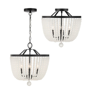 Crystorama - 604-MK-FR - Four Light Chandelier - Rylee - Matte Black