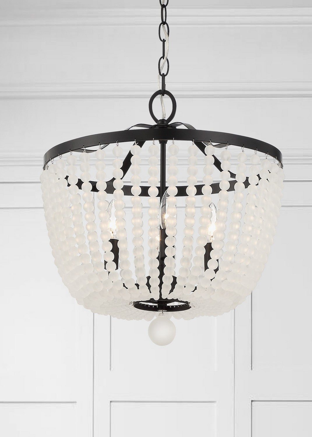 Crystorama - 604-MK-FR - Four Light Chandelier - Rylee - Matte Black