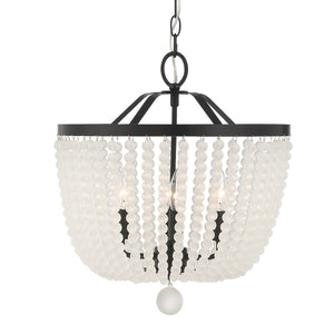 Crystorama - 604-MK-FR - Four Light Chandelier - Rylee - Matte Black