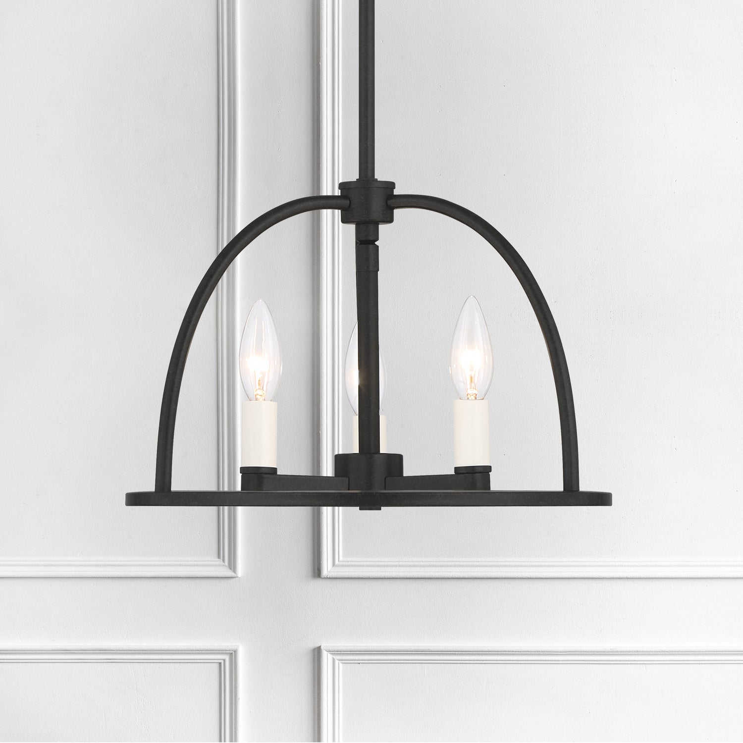 Crystorama - ABB-3003-BK - Three Light Chandelier - Abbott - Black