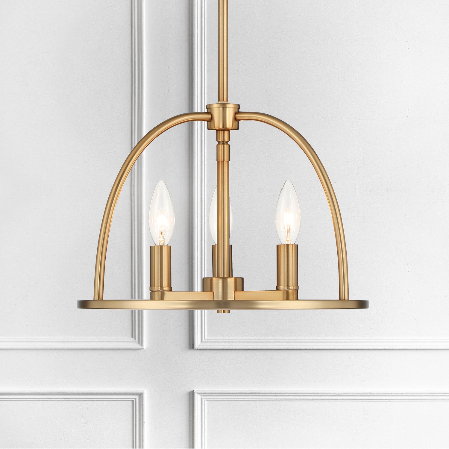 Crystorama - ABB-3003-VG - Three Light Chandelier - Abbott - Vibrant Gold