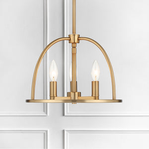 Crystorama - ABB-3003-VG - Three Light Chandelier - Abbott - Vibrant Gold