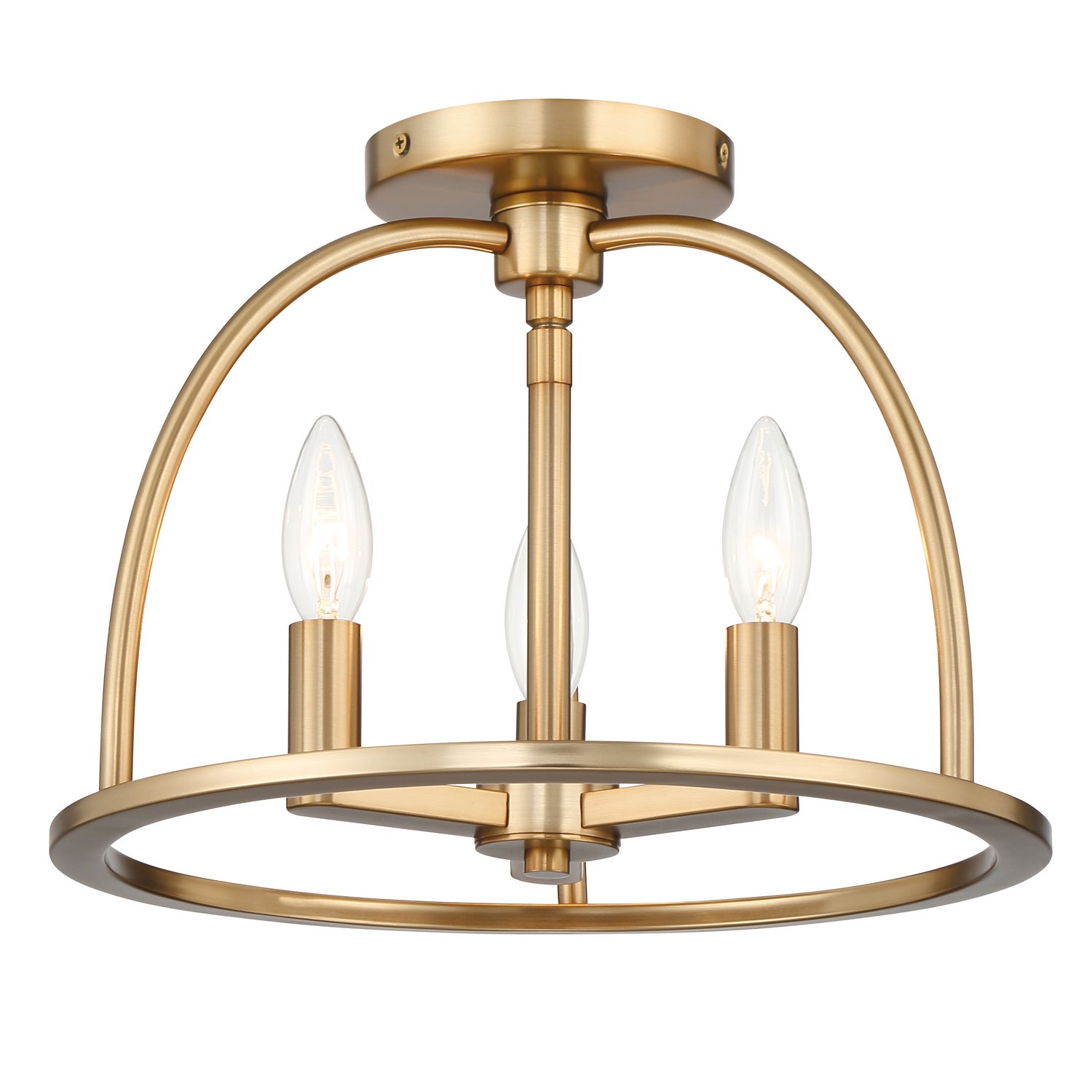 Crystorama - ABB-3003-VG_CEILING - Three Light Semi Flush Mount - Abbott - Vibrant Gold