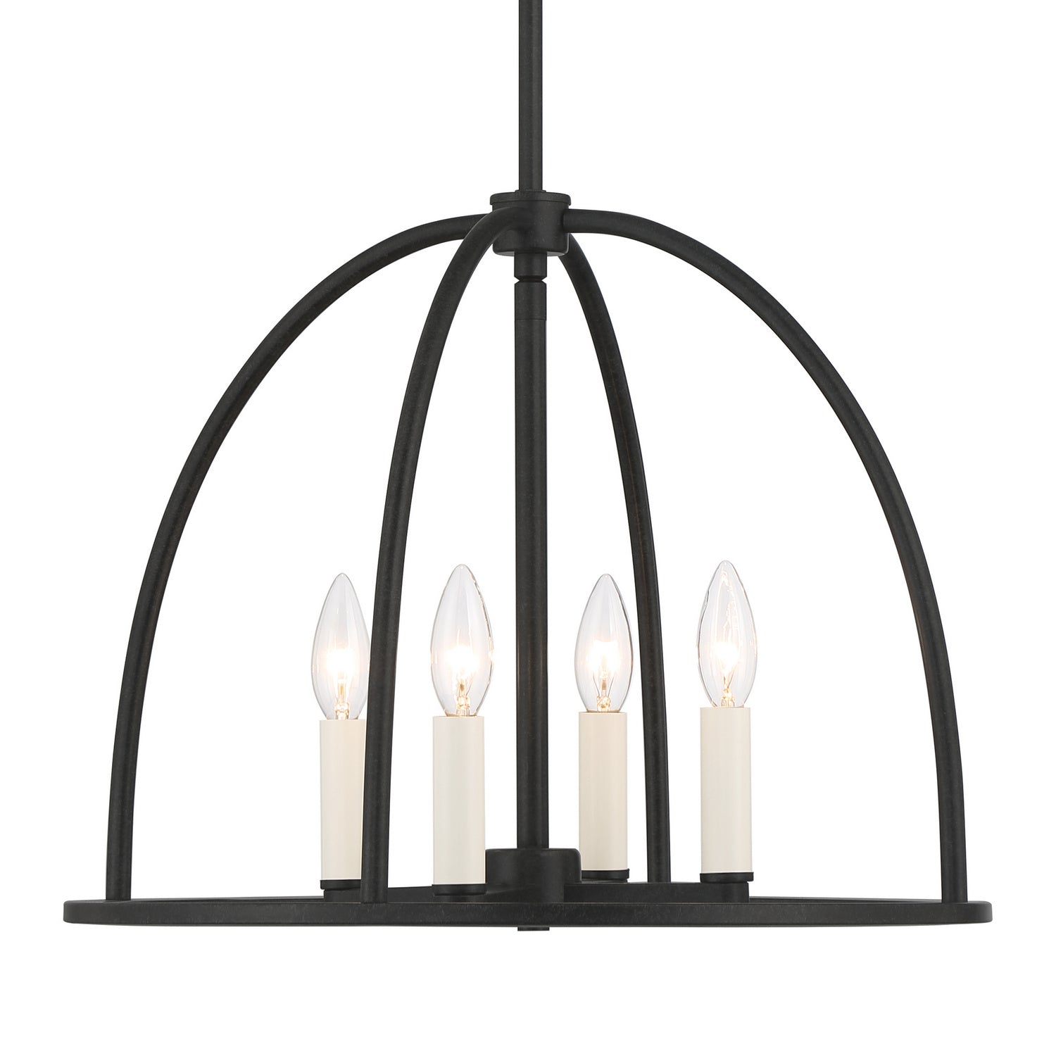 Crystorama - ABB-3004-BK - Four Light Chandelier - Abbott - Black