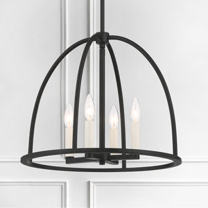 Crystorama - ABB-3004-BK - Four Light Chandelier - Abbott - Black