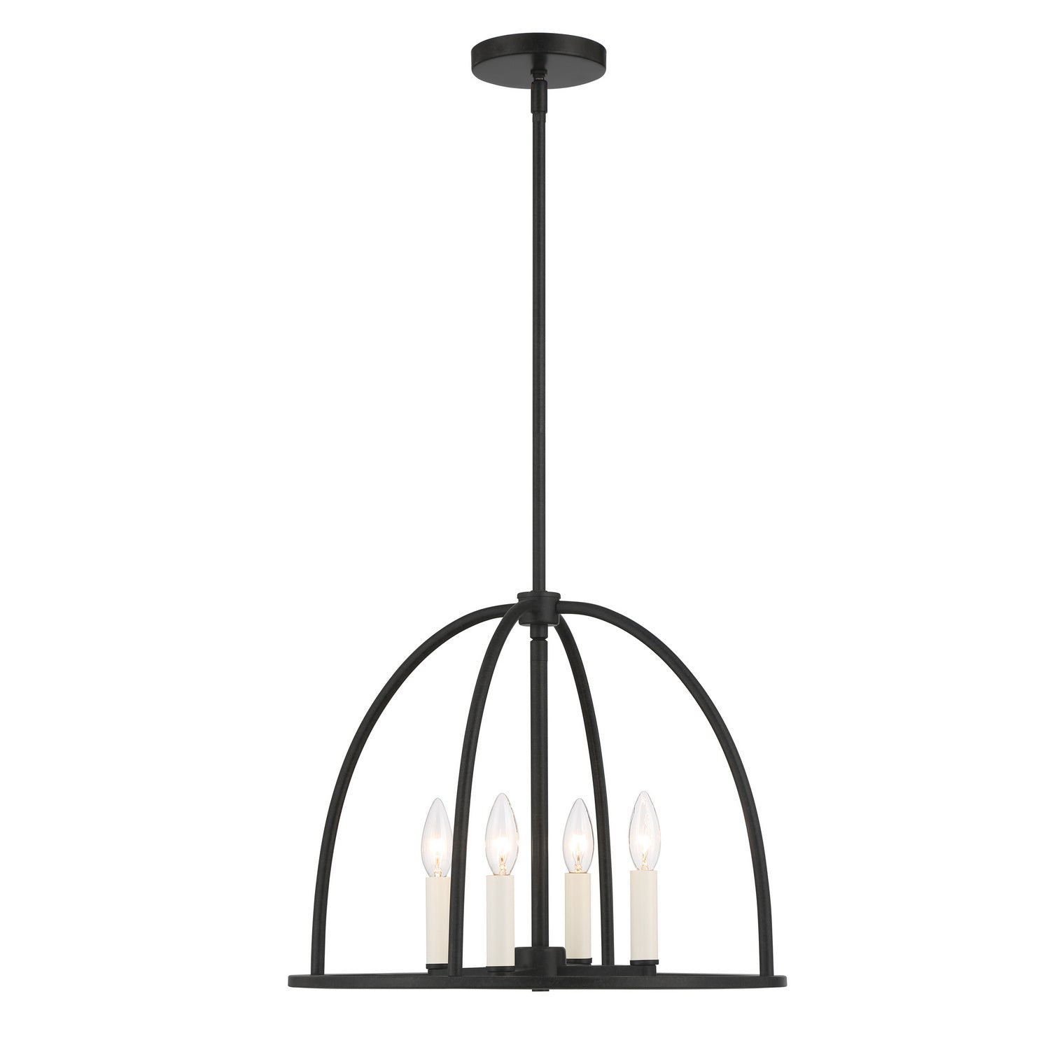 Crystorama - ABB-3004-BK - Four Light Chandelier - Abbott - Black