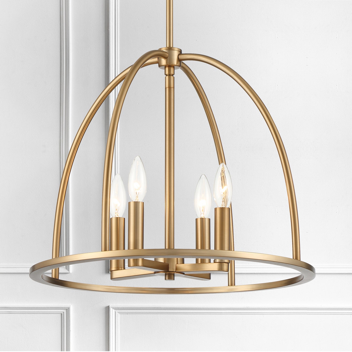 Crystorama - ABB-3004-VG - Four Light Chandelier - Abbott - Vibrant Gold