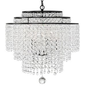 Crystorama - GAB-B7305-MK - Six Light Chandelier - Gabrielle - Matte Black