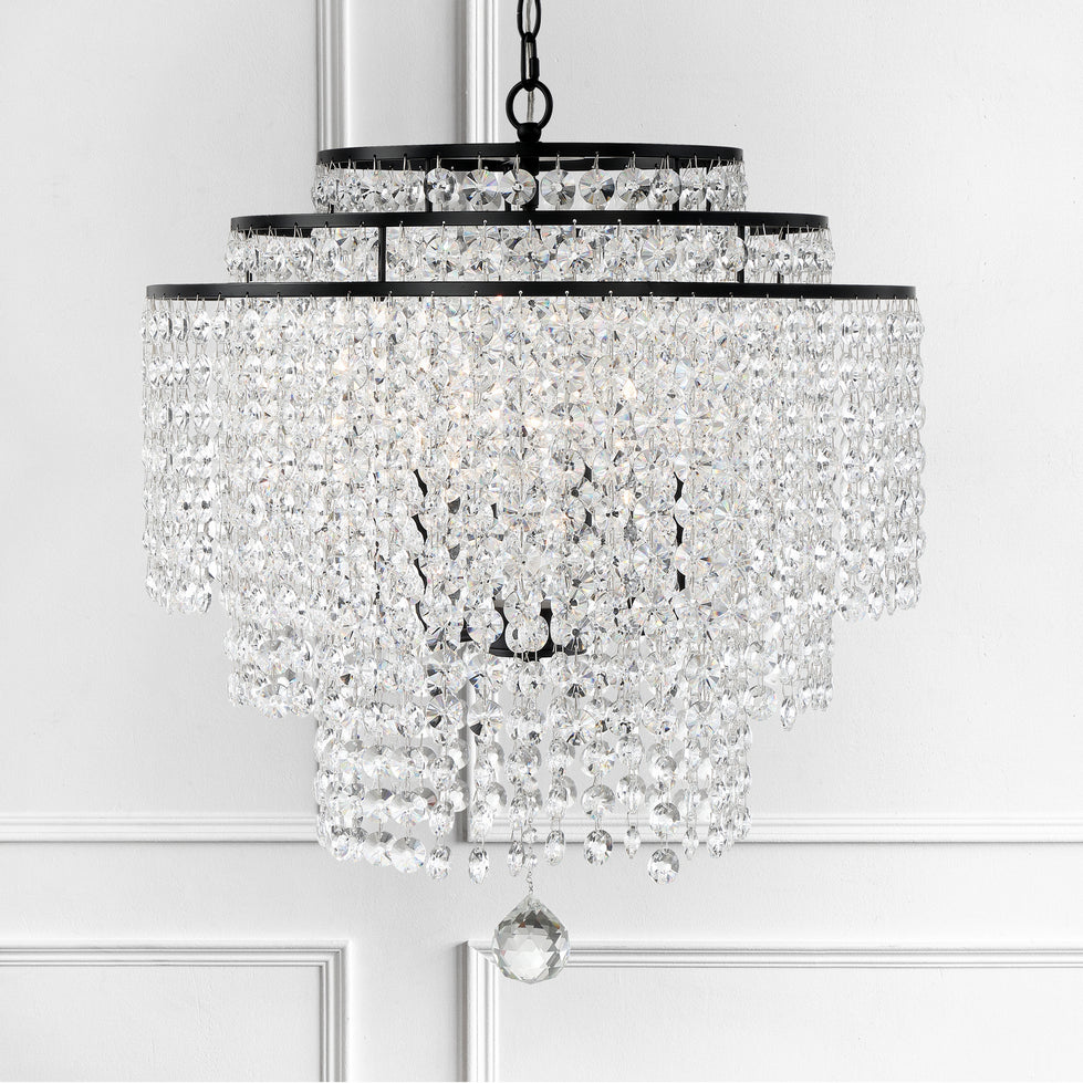 Crystorama - GAB-B7305-MK - Six Light Chandelier - Gabrielle - Matte Black