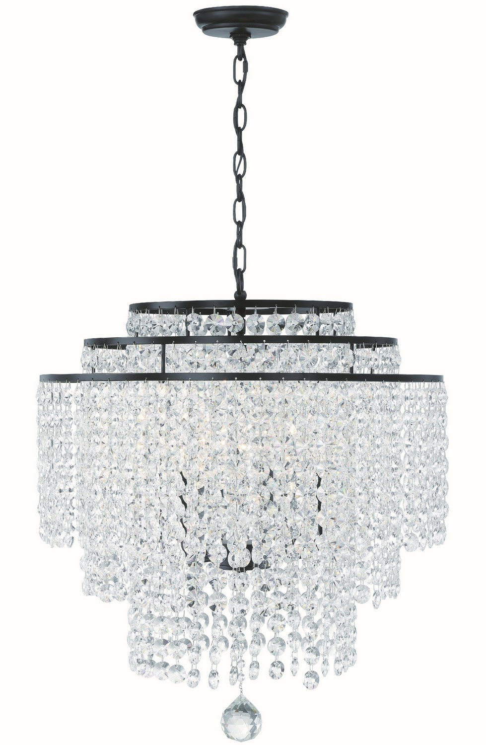 Crystorama - GAB-B7305-MK - Six Light Chandelier - Gabrielle - Matte Black