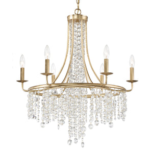 Crystorama - GAB-B7306-GA - Six Light Chandelier - Gabrielle - Antique Gold