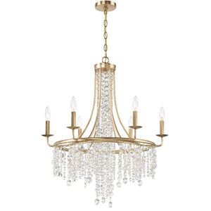 Crystorama - GAB-B7306-GA - Six Light Chandelier - Gabrielle - Antique Gold