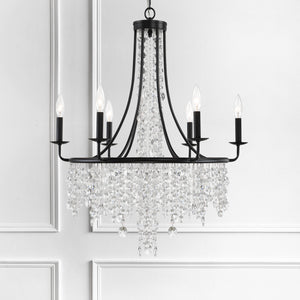 Crystorama - GAB-B7306-MK - Six Light Chandelier - Gabrielle - Matte Black