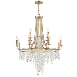 Crystorama - GAB-B7312-GA - 12 Light Chandelier - Gabrielle - Antique Gold