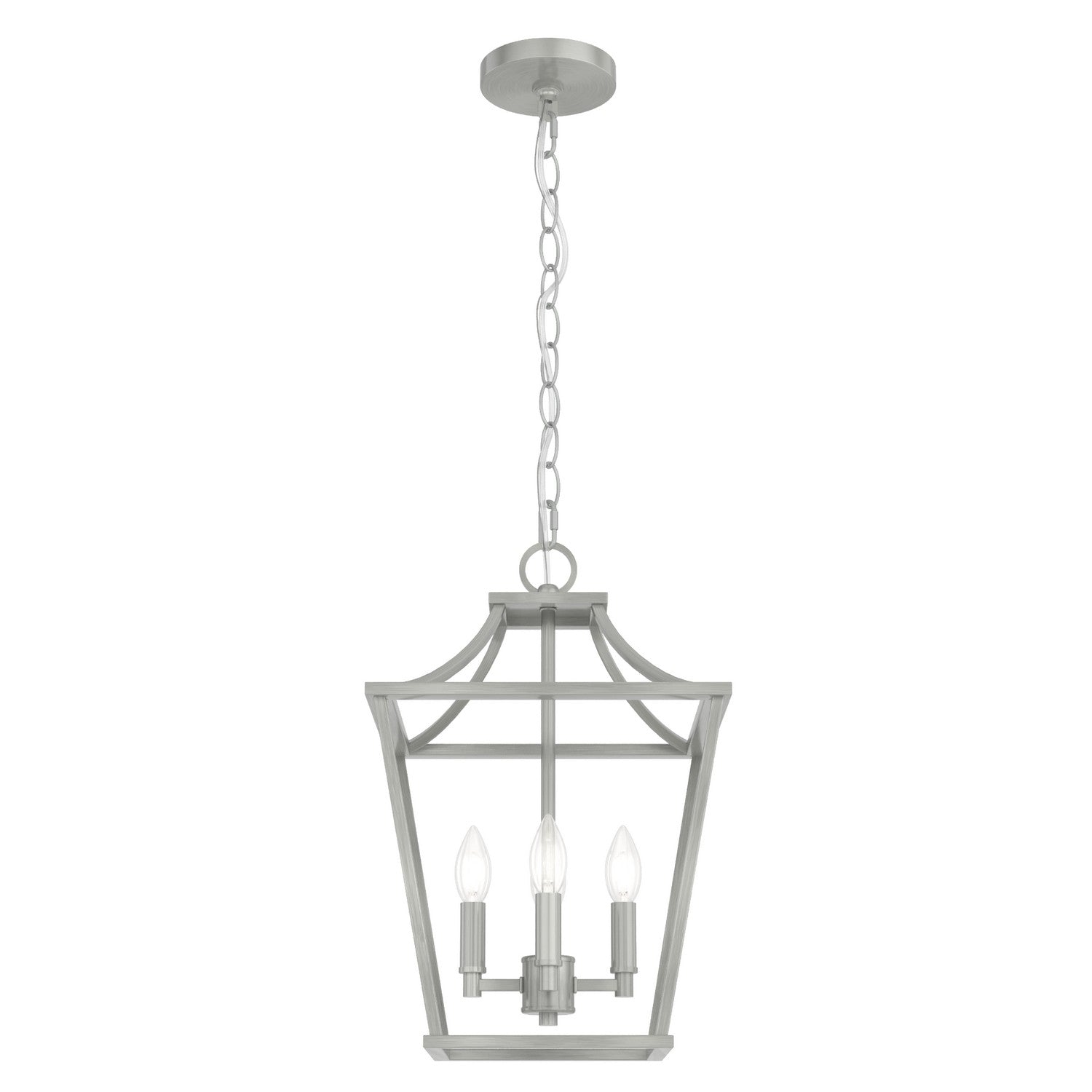 Hunter - 19067 - Four Light Pendant - Laurel Ridge - Brushed Nickel