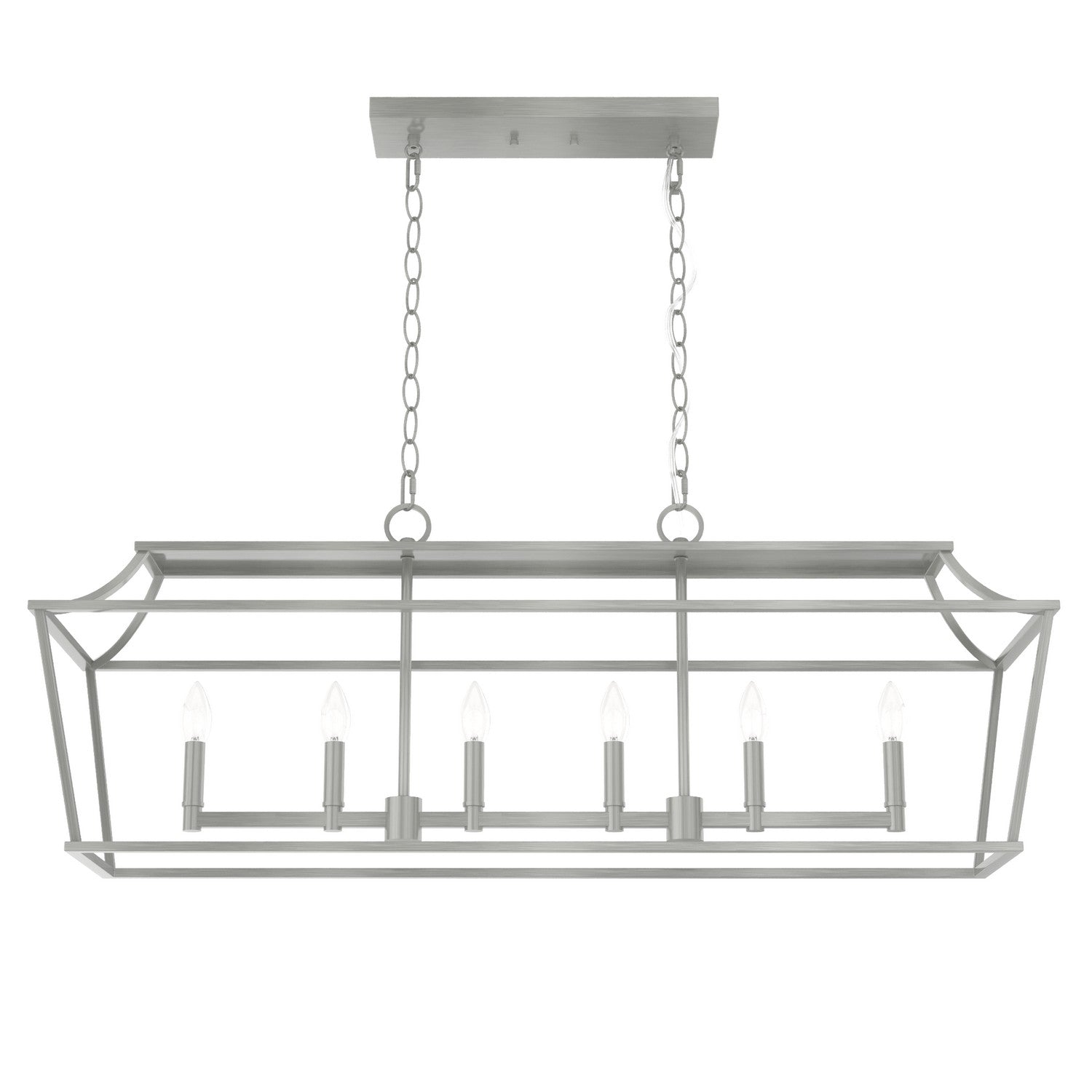 Hunter - 19079 - Six Light Chandelier - Laurel Ridge - Brushed Nickel
