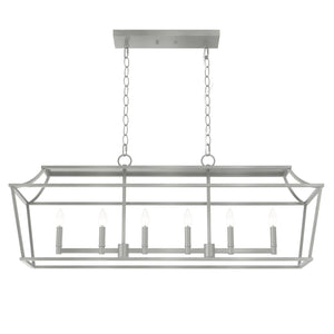 Hunter - 19079 - Six Light Chandelier - Laurel Ridge - Brushed Nickel