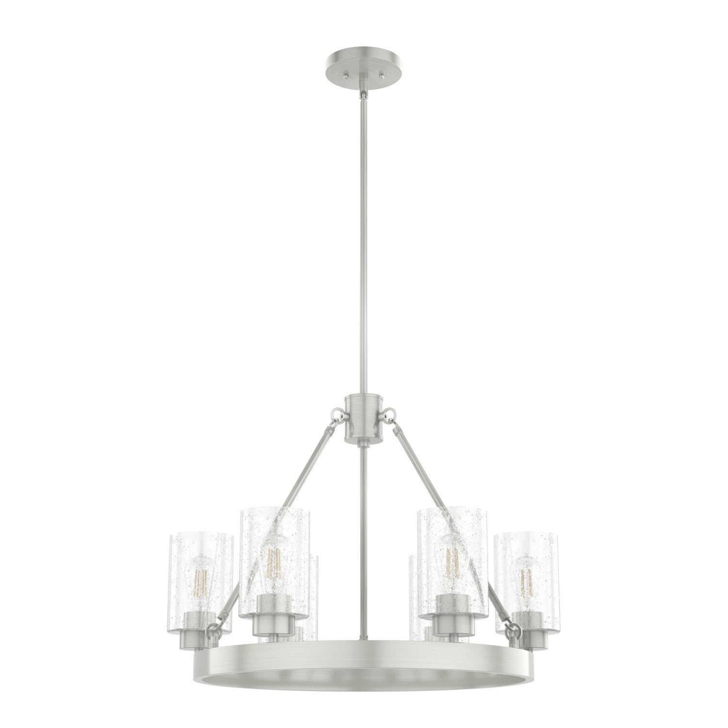 Hunter - 19161 - Six Light Chandelier - Hartland - Brushed Nickel