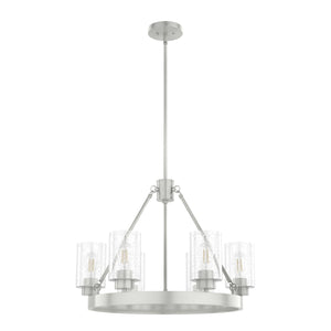 Hunter - 19161 - Six Light Chandelier - Hartland - Brushed Nickel
