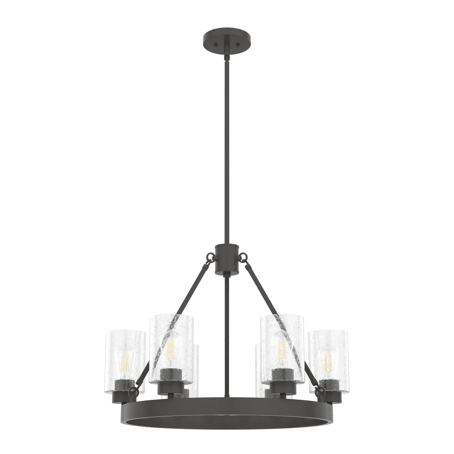 Hunter - 19162 - Six Light Chandelier - Hartland - Noble Bronze