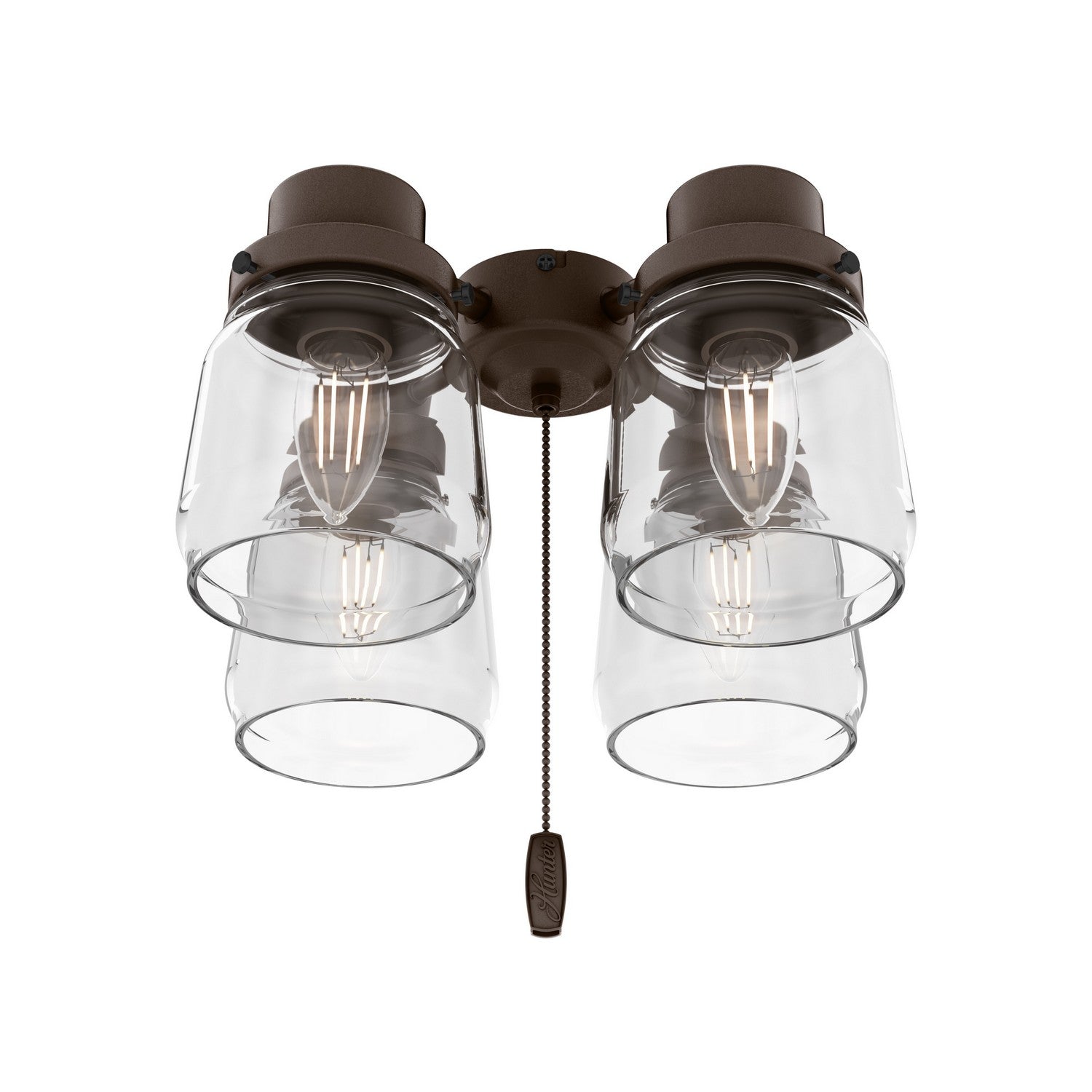 Hunter - 99385 - Four Light Fitter - Original - Chestnut Brown