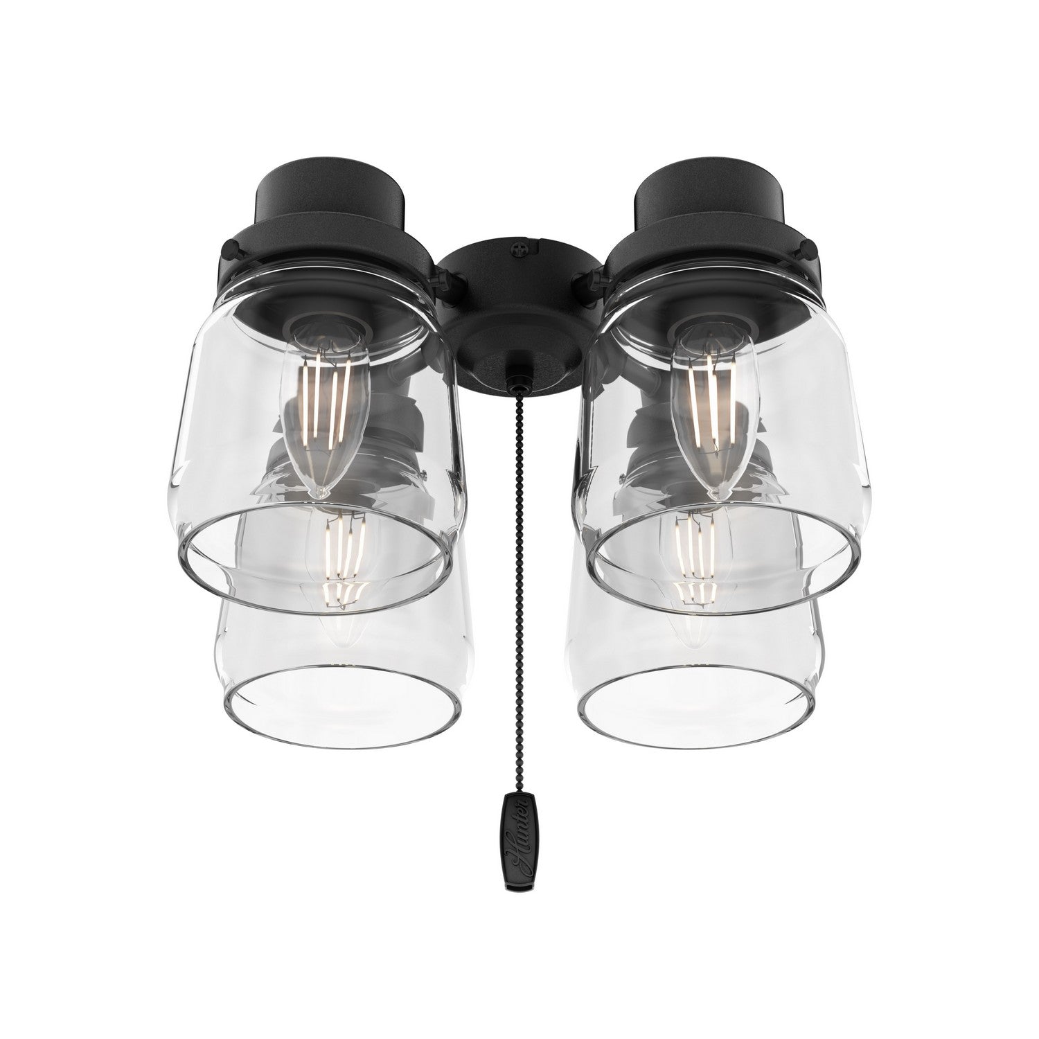 Hunter - 99386 - Four Light Fitter - Original - Matte Black