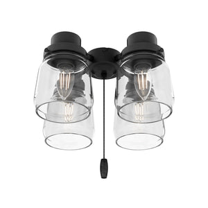 Hunter - 99386 - Four Light Fitter - Original - Matte Black