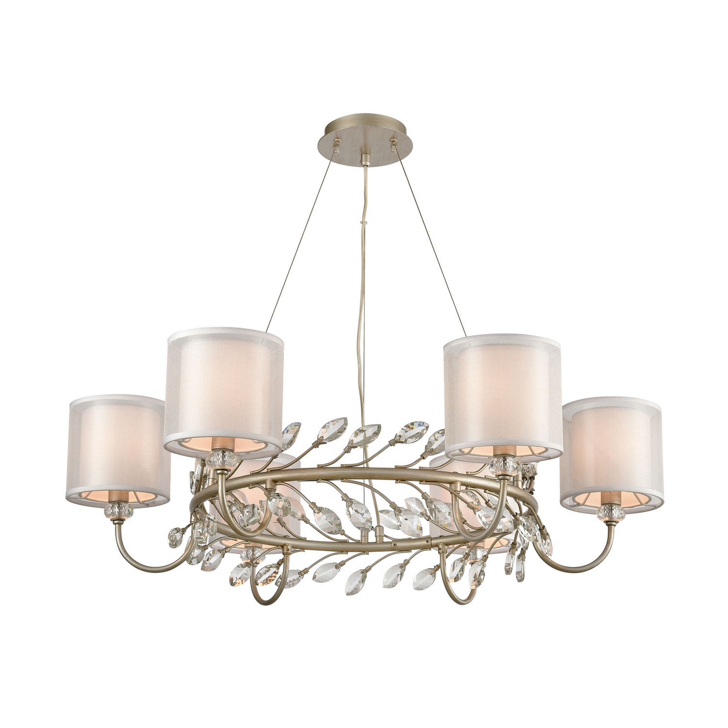 ELK Home - 16285/6 - Six Light Chandelier - Asbury - Aged Silver