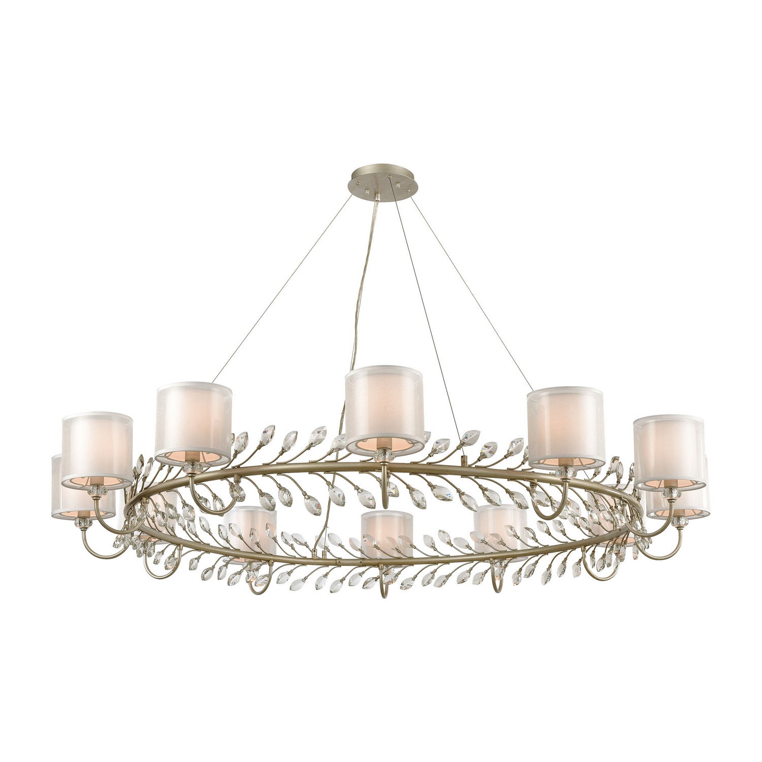 ELK Home - 16287/12 - 12 Light Chandelier - Asbury - Aged Silver