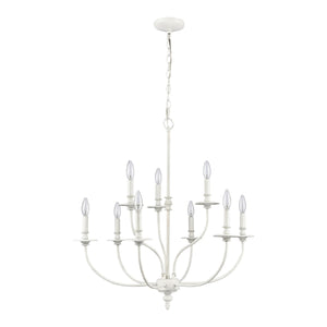 ELK Home - 28903/6+3 - Nine Light Chandelier - Hartford - Farmhouse White