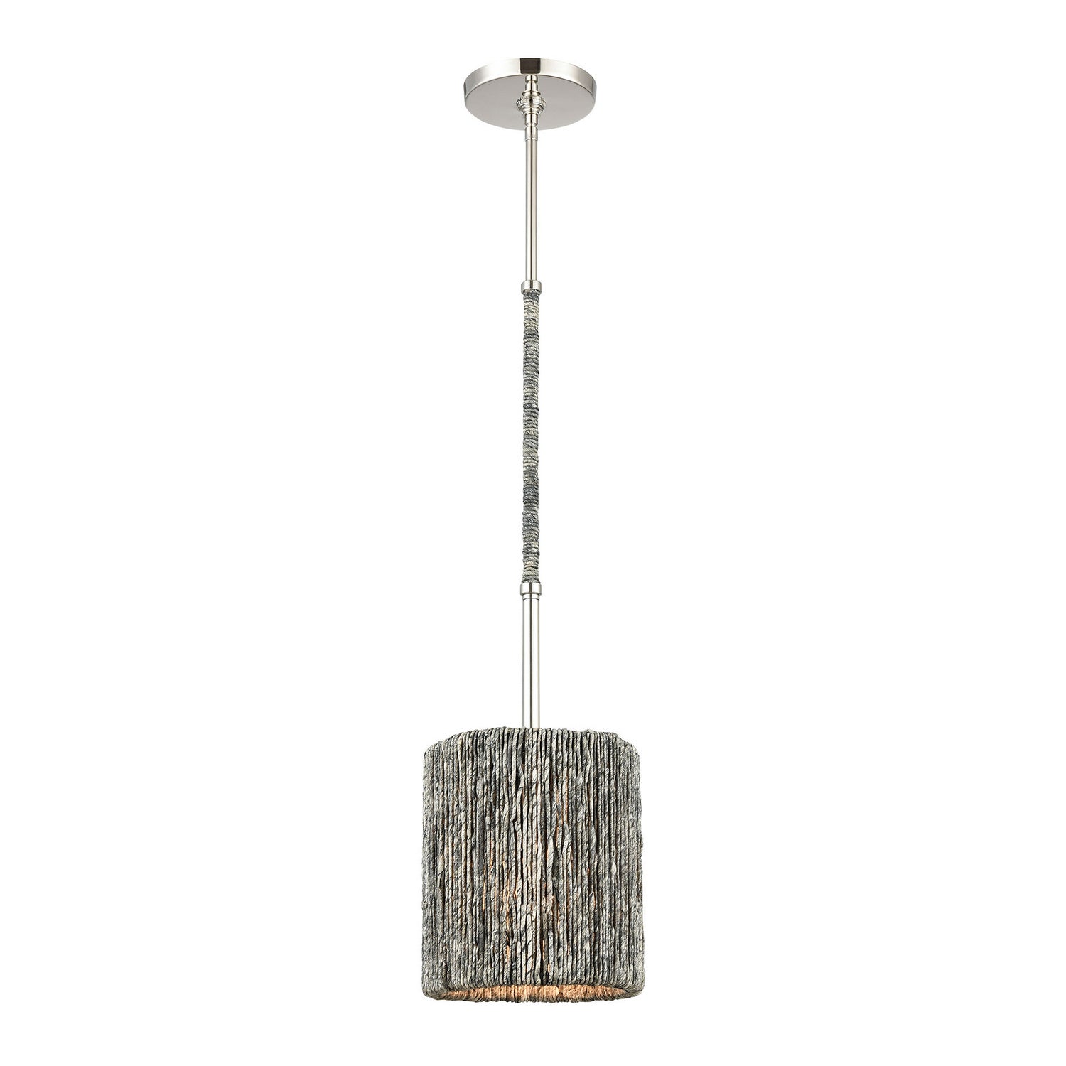 ELK Home - 32511/1 - One Light Mini Pendant - Abaca - Polished Nickel