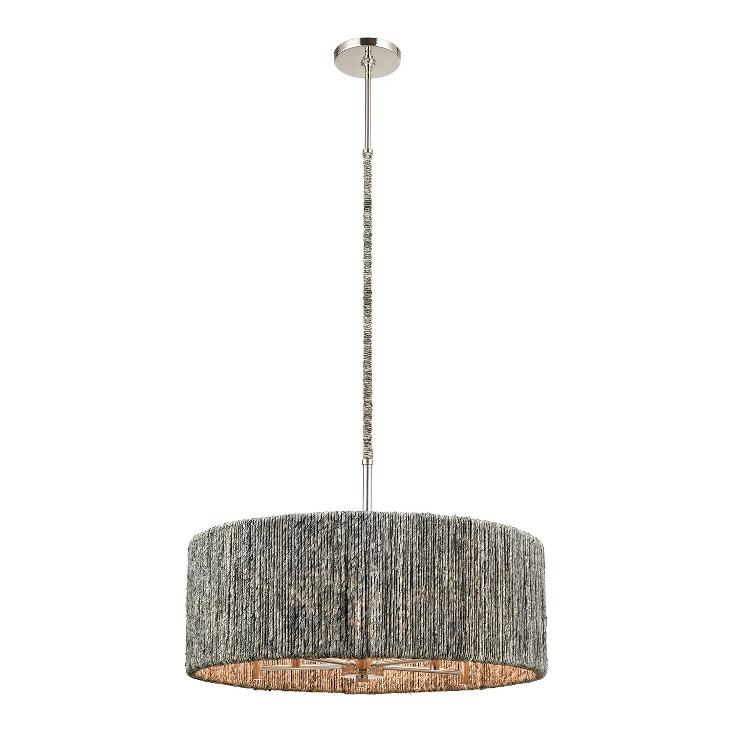 ELK Home - 32512/5 - Five Light Chandelier - Abaca - Polished Nickel