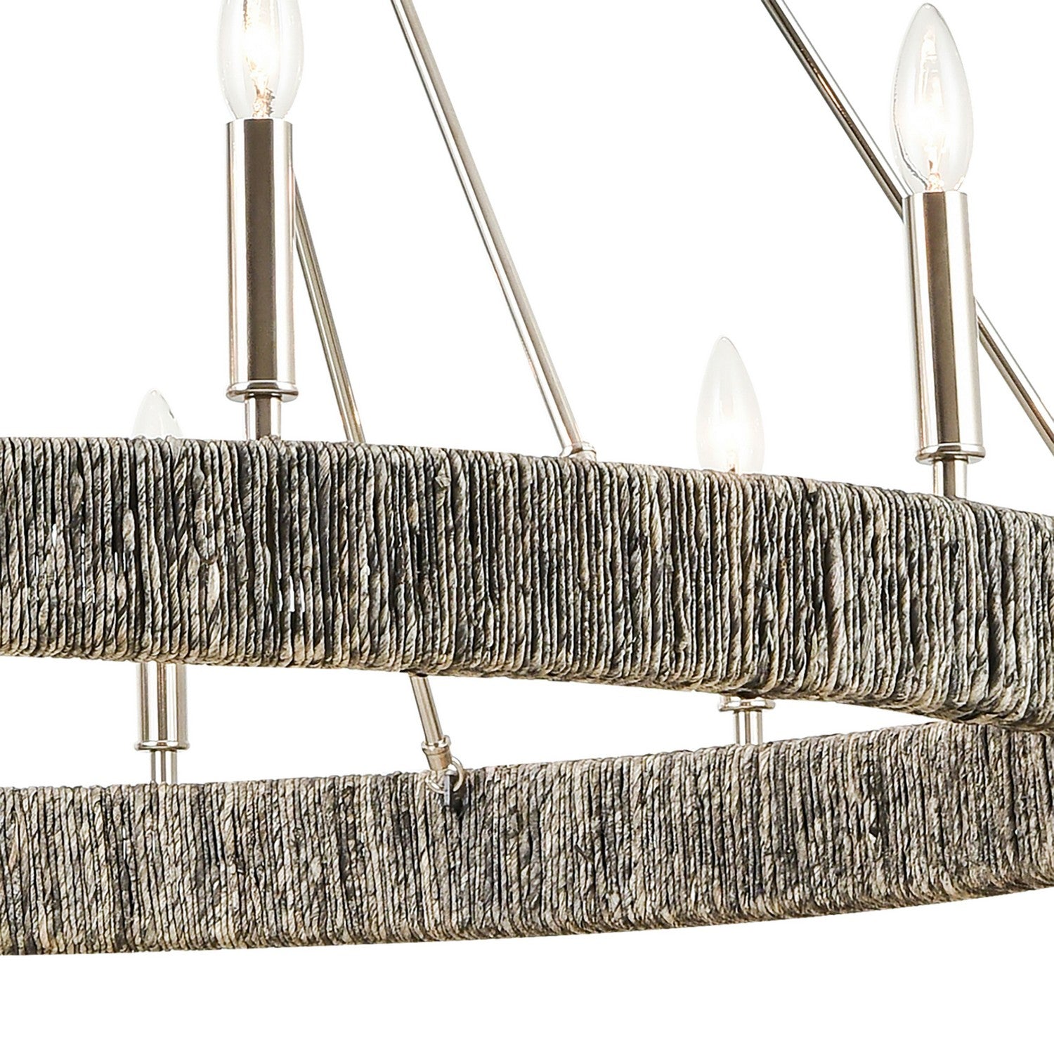 ELK Home - 32517/12 - 12 Light Chandelier - Abaca - Polished Nickel