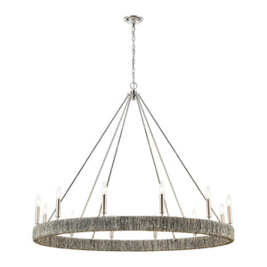 ELK Home - 32517/12 - 12 Light Chandelier - Abaca - Polished Nickel