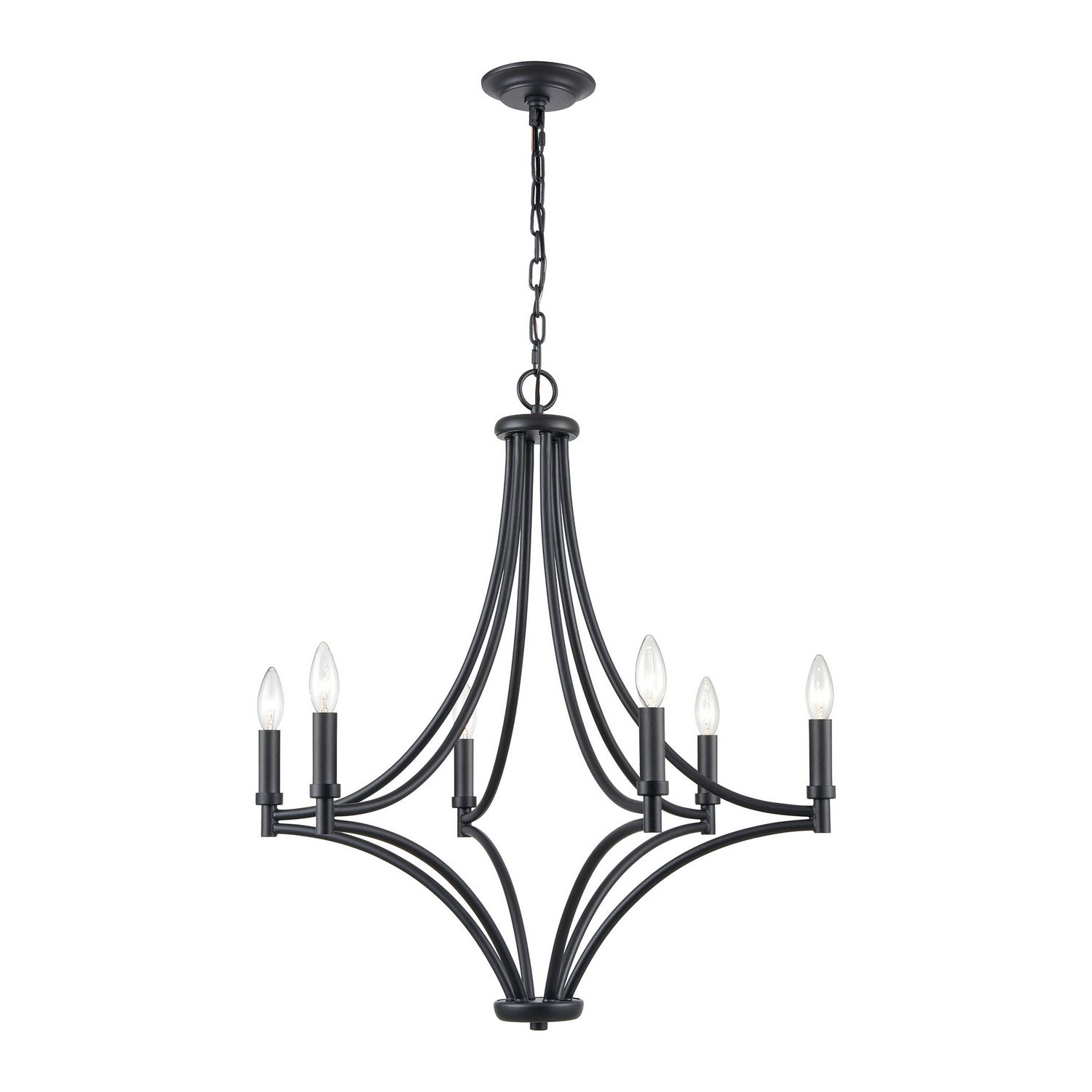 ELK Home - 33436/6 - Six Light Chandelier - Spanish Villa - Charcoal