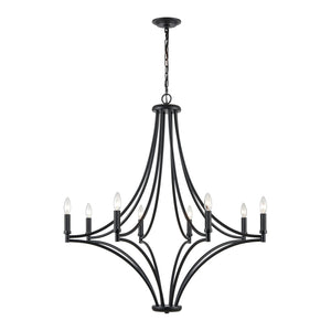 ELK Home - 33437/8 - Eight Light Chandelier - Spanish Villa - Charcoal