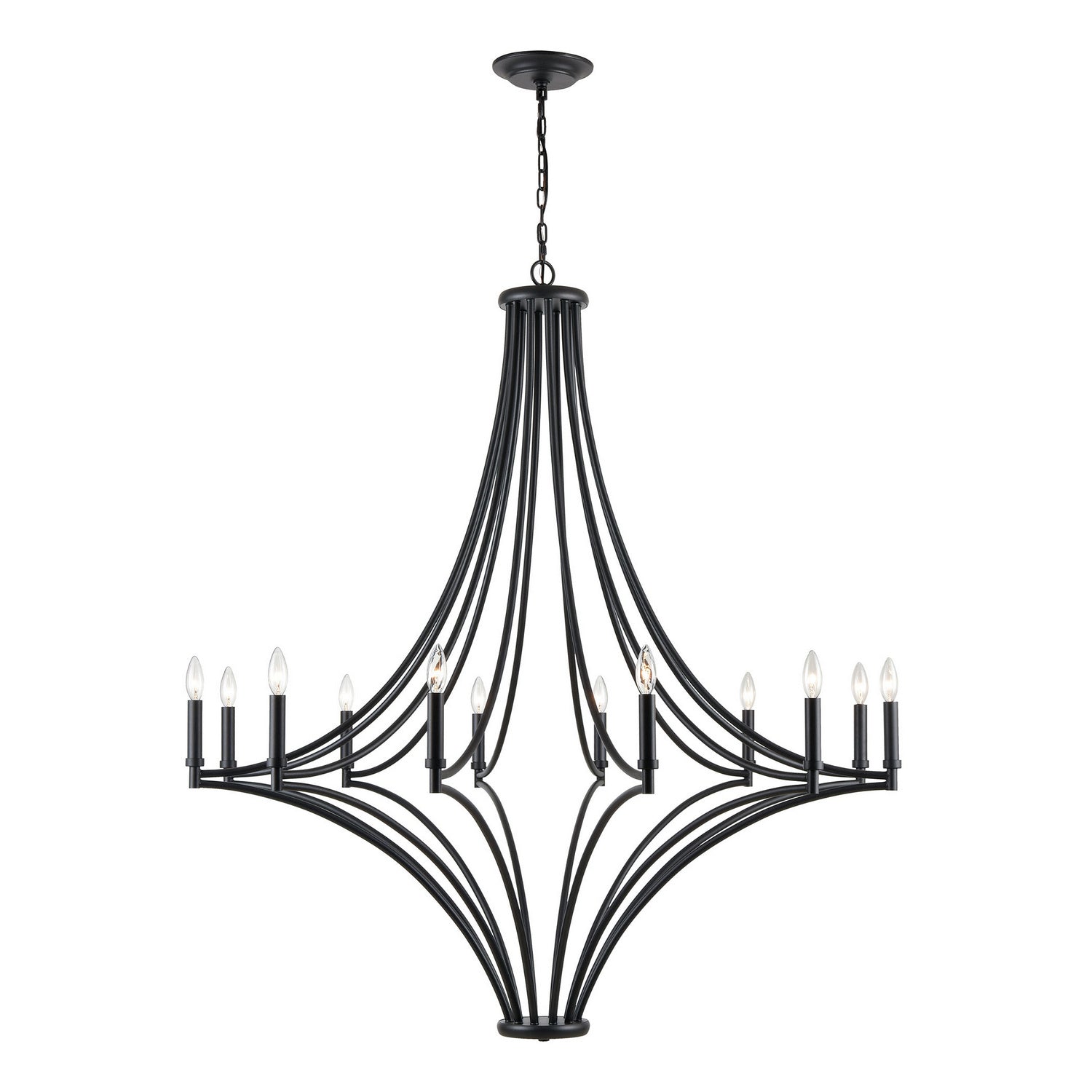 ELK Home - 33438/12 - 12 Light Chandelier - Spanish Villa - Charcoal