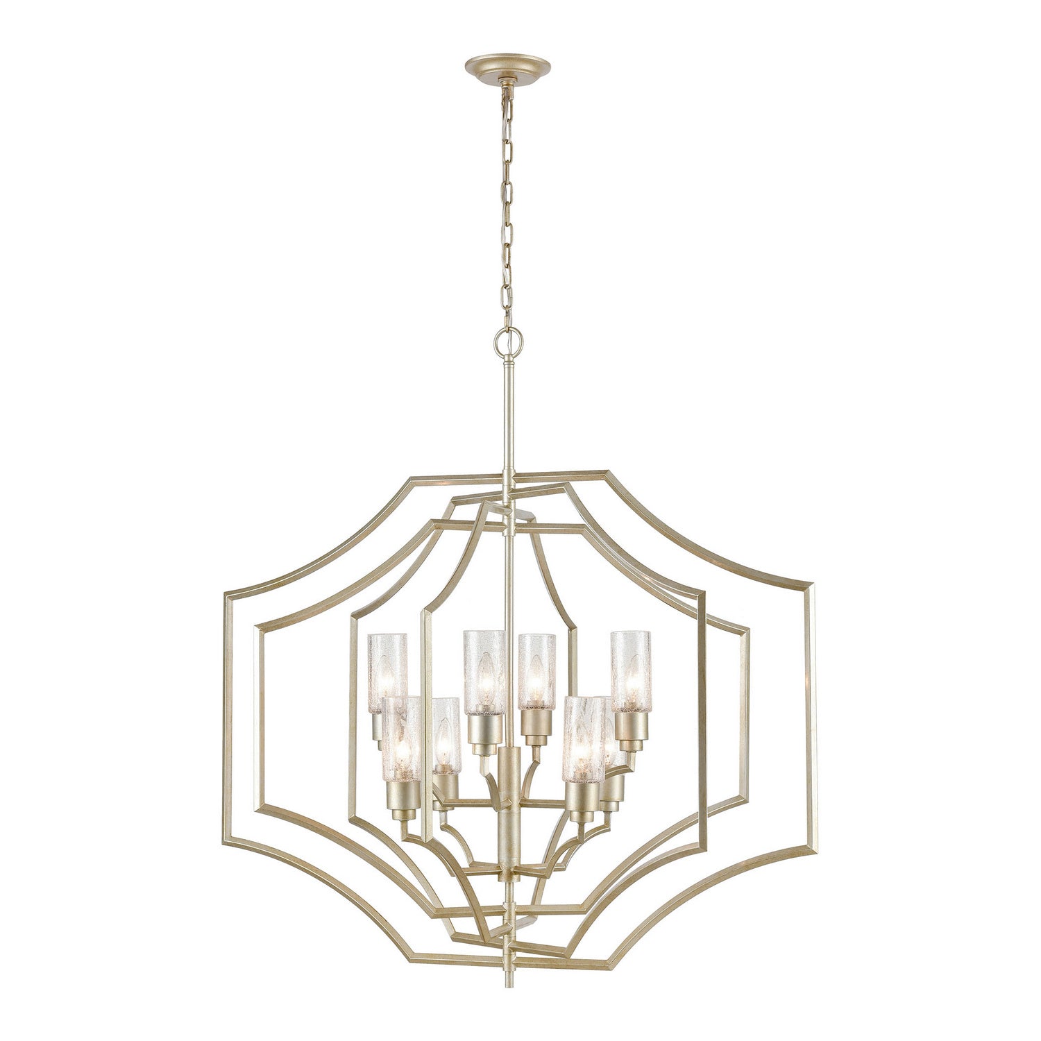 ELK Home - 33447/8 - Eight Light Chandelier - Cheswick - Aged Silver