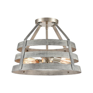 ELK Home - 33456/2 - Two Light Semi Flush Mount - Brigantine - Satin Nickel