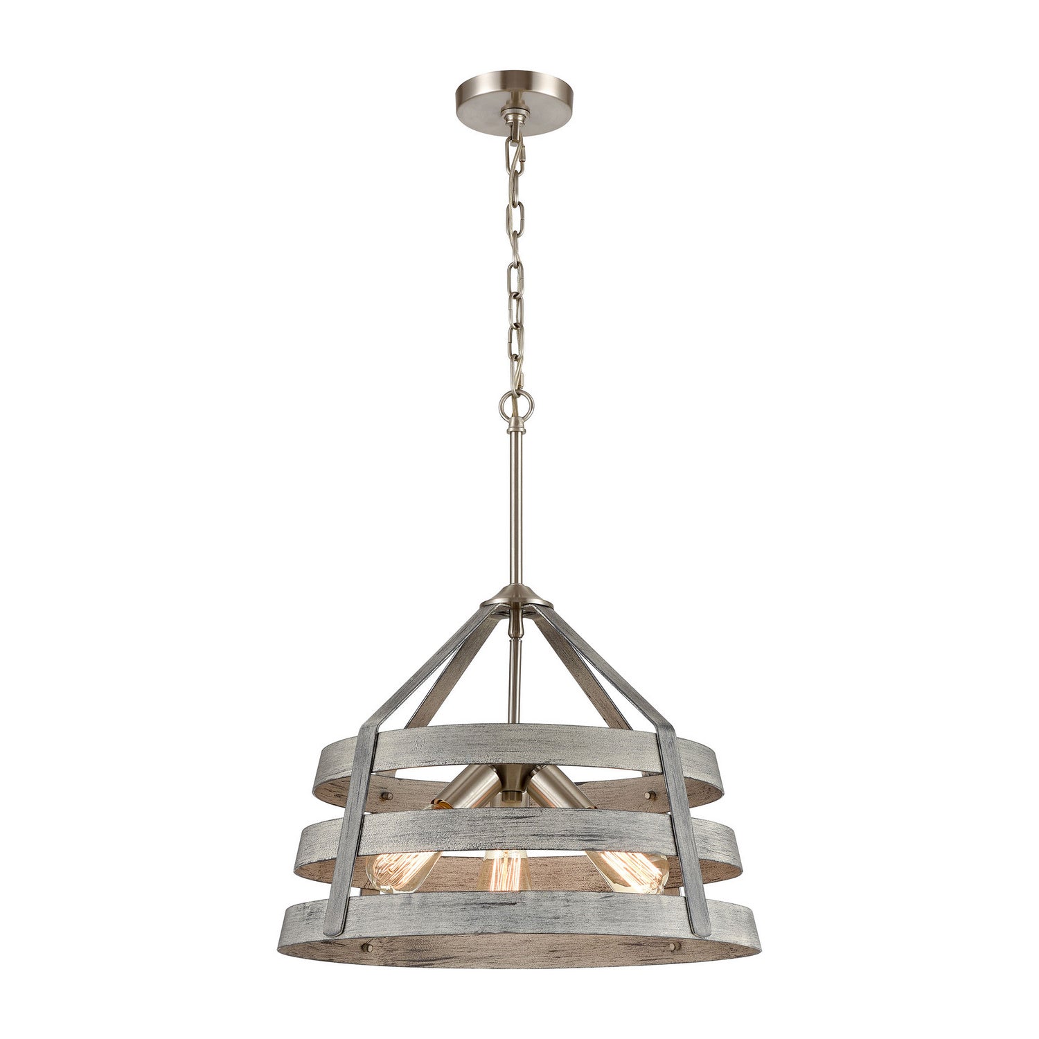 ELK Home - 33457/3 - Three Light Chandelier - Brigantine - Satin Nickel