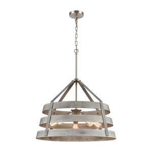 ELK Home - 33458/5 - Five Light Chandelier - Brigantine - Satin Nickel